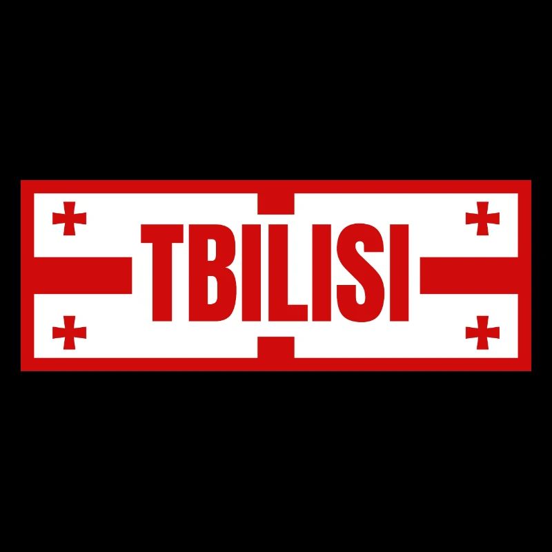Tiflis Stadt mit georgischem Flaggendesign