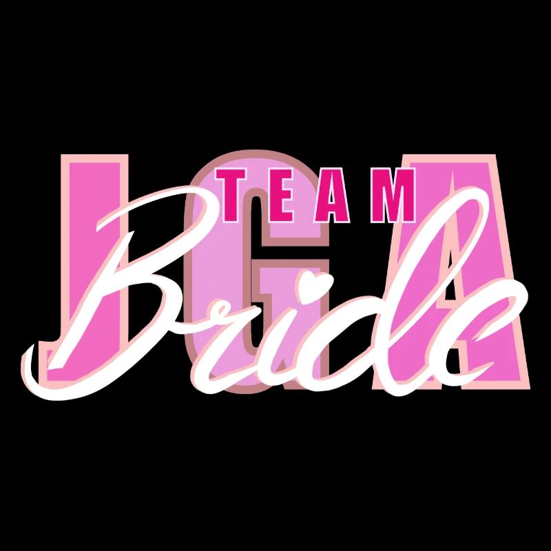 Conception de logo de coeur de mariée d’équipe