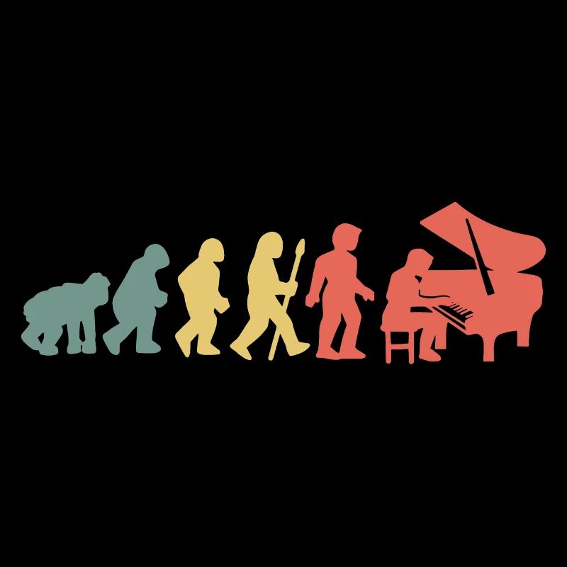 Klavierspieler Pianist Evolution