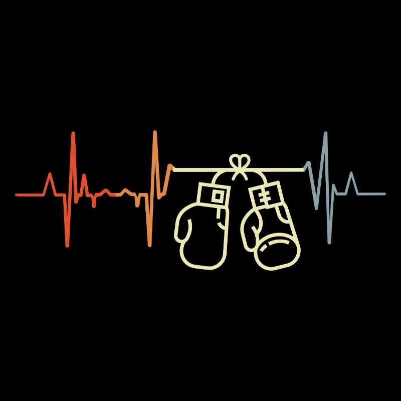 Vintage Boxer Kardiogramm