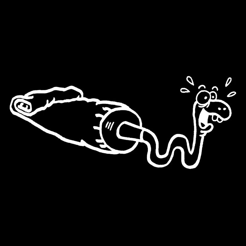 Serpent blanc et tube de gouache