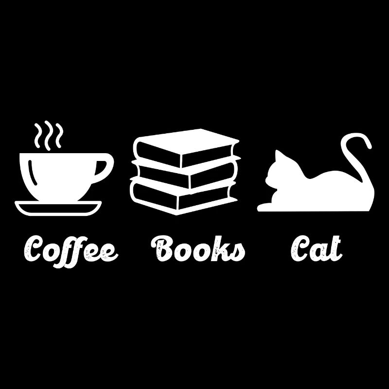 Coffee books cat