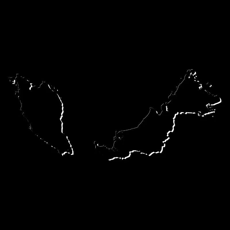 Malaysia map as outline