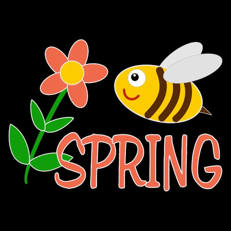 Spring motif with bee