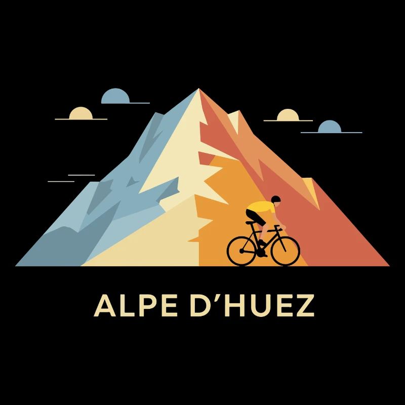 Radfahrer Alpe d'Huez Kunst