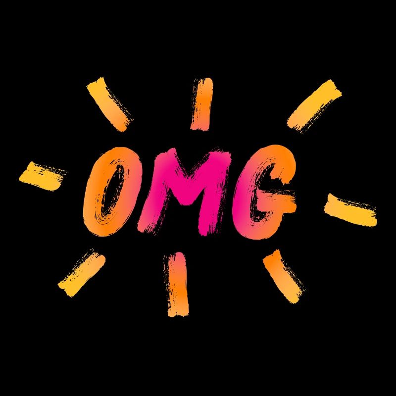 OMG Brush Comic Cool Sayings Quotes Colorful