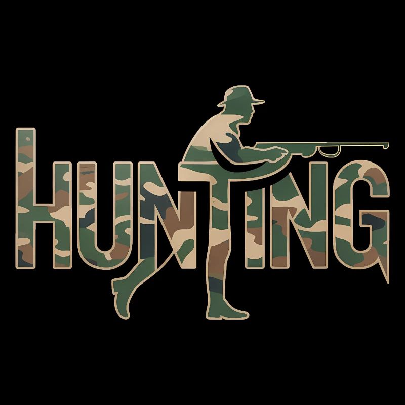 Chasse - Logo de chasseur de camouflage cool