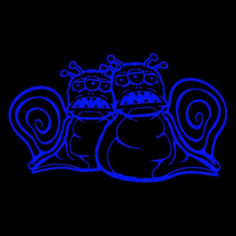 2 snails alien monster Halloween extraterrestrials