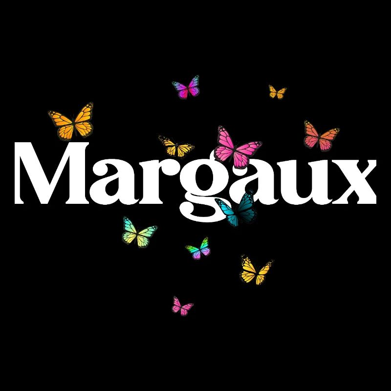 Schöner Mädchenname mit Schmetterlingen MARGAUX
