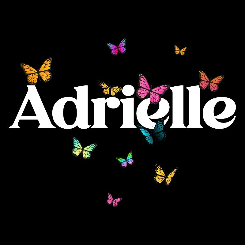 Schöner Mädchenname mit Schmetterlingen ADRIELLE