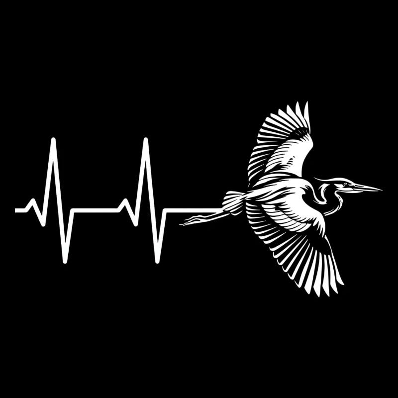 Oiseau dans le design de battement de cœur
