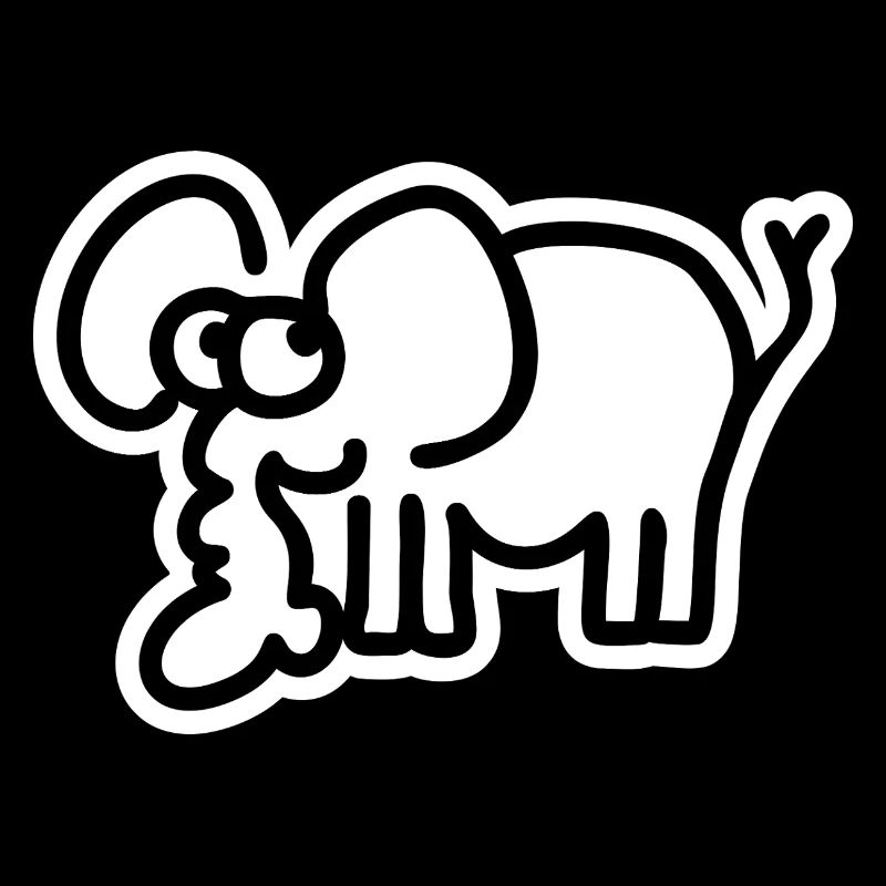 Kleiner Elefant – süßes Safari Comic Tier-Motiv