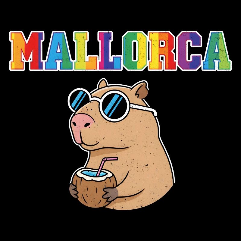 Mallorca Capybara Sonnenbrille Kokosdrink