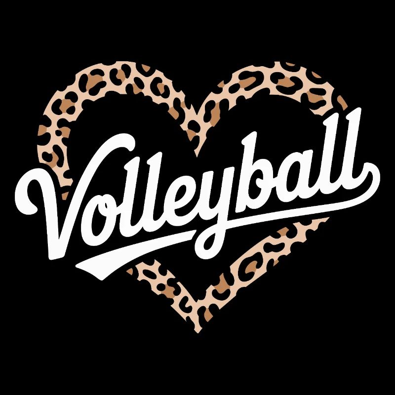 Conception de volley-ball en forme de cœur de léopard