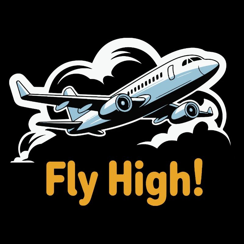 Jet in Sky Illustration Fliege hoch