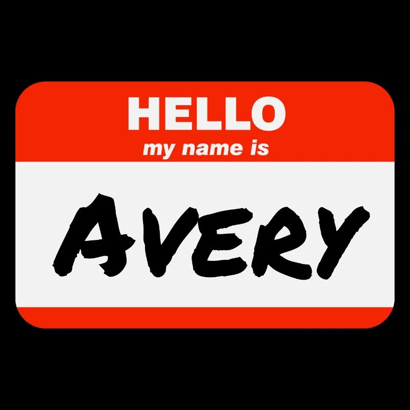 Hello My Name Is Avery Label Name Tag