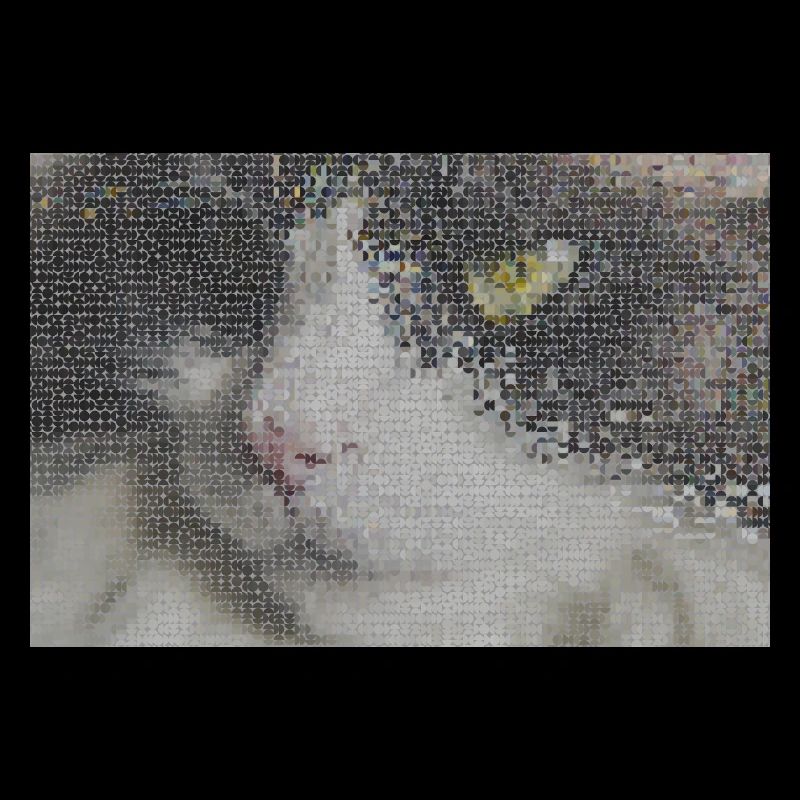 Mosaïque de portrait de chat