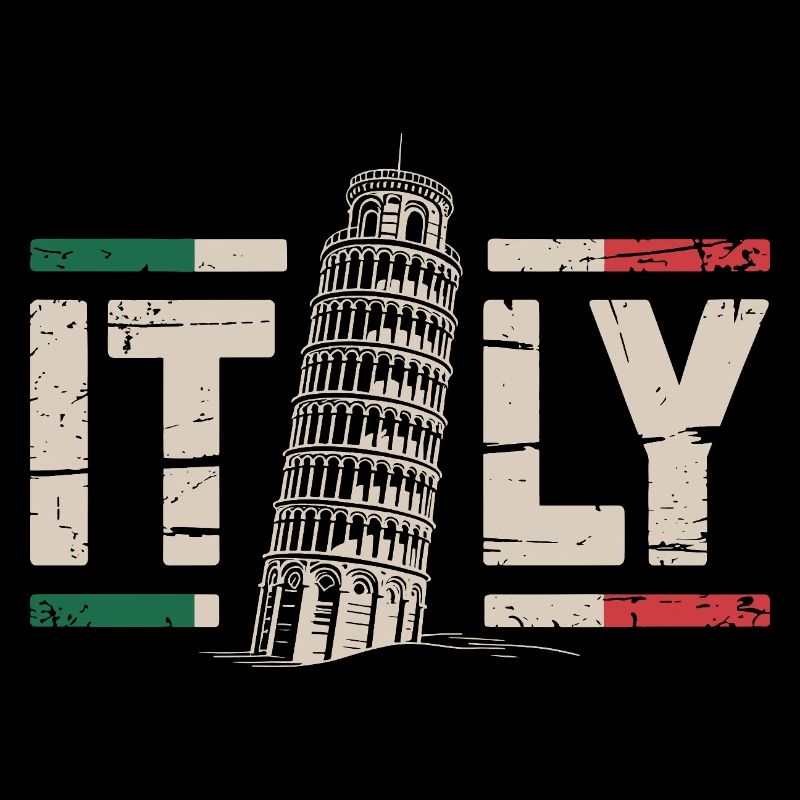 Leaning Tower Italy Vintage