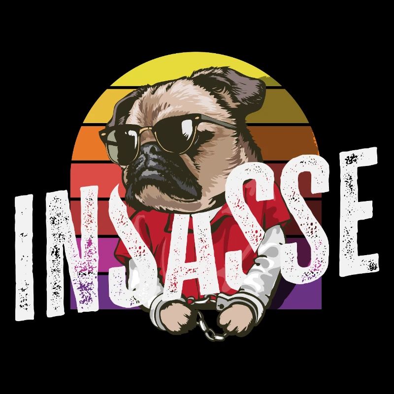Insasse Retro Mops Lustiger Karneval Helau