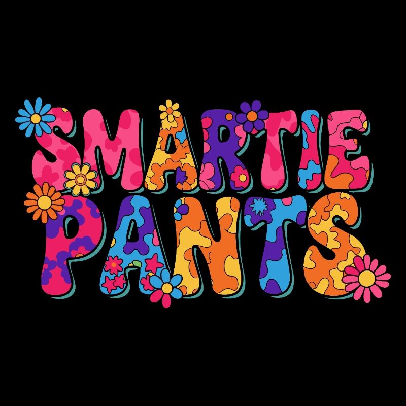 Smartie Pants: Colorful Flower Psychedelic
