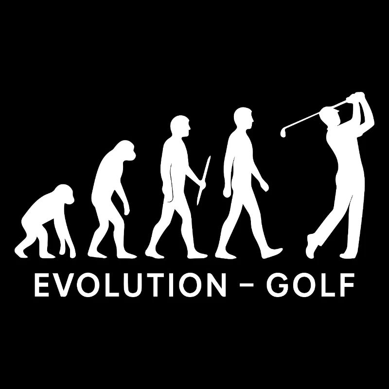 Evolution Golf Lustiger Golfer Humor Design