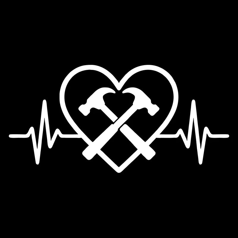 Cross Hammers Heart Handyman Craftsman Tools
