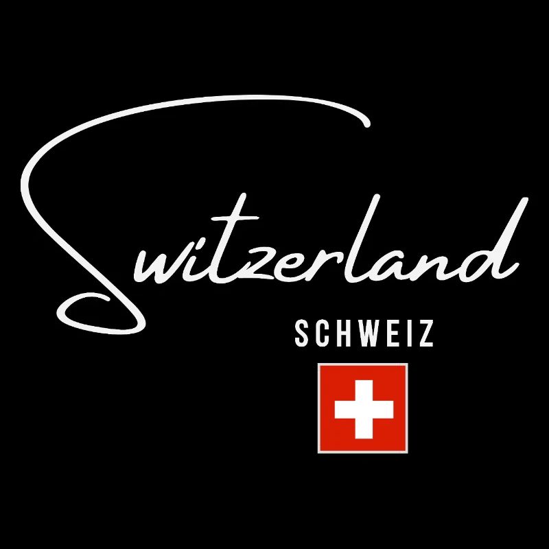 Ich liebe die Schweiz, minimalistisches, schlankes Design