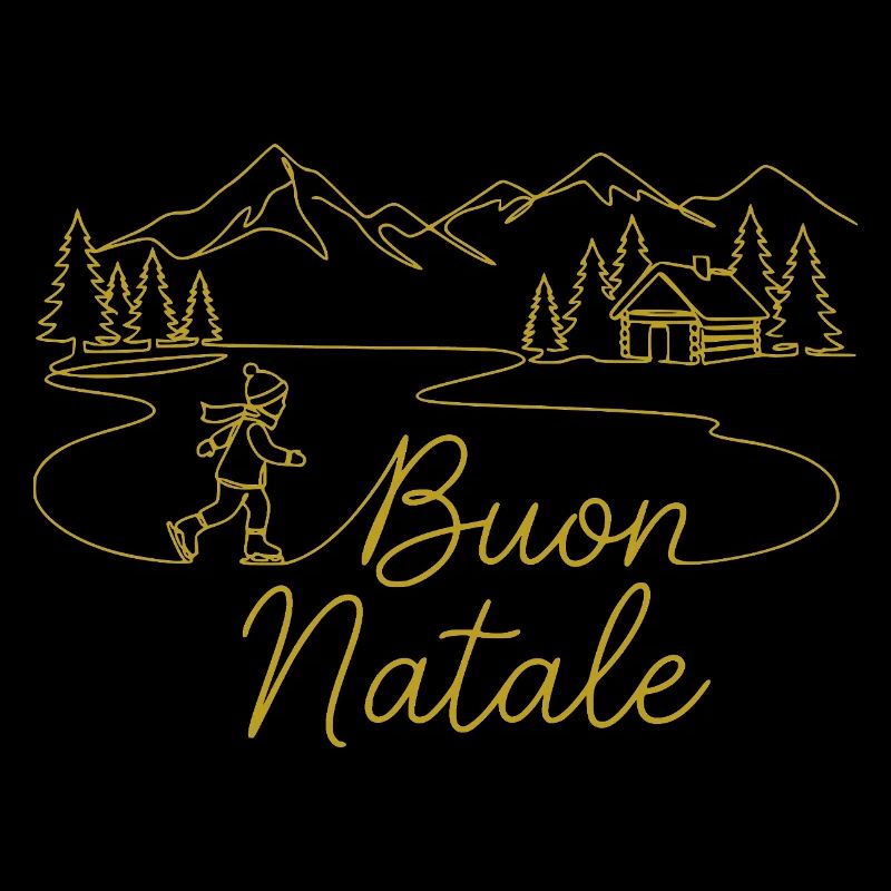 Buon Natale winter landscape wintry