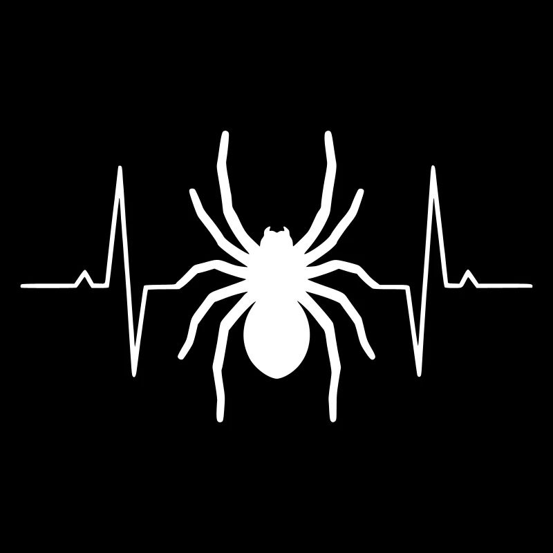 Spider Heartbeat ECG Terrarium Vector