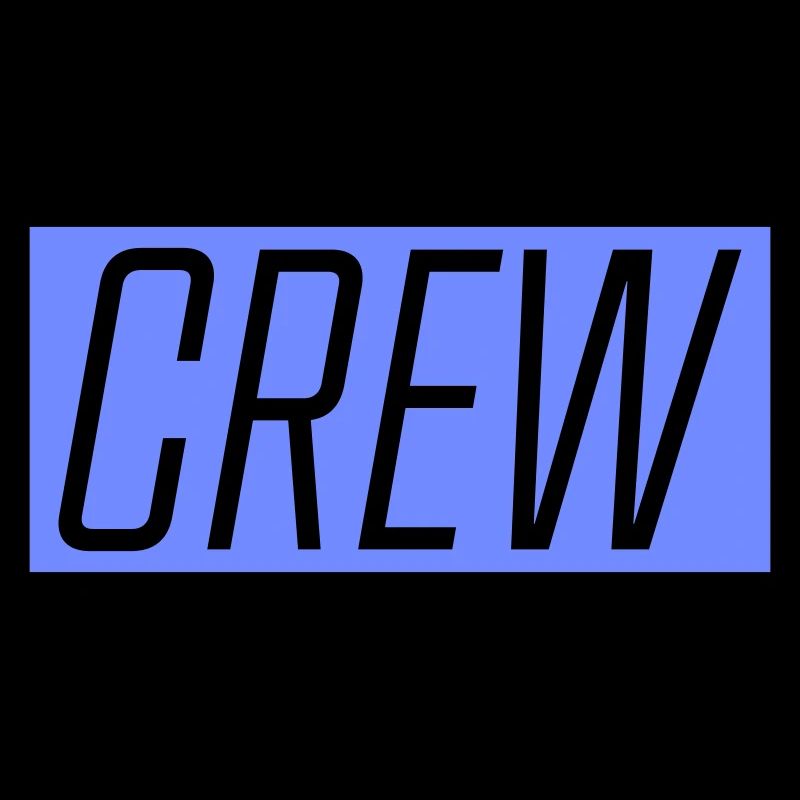 Crew Blue Typo Logo