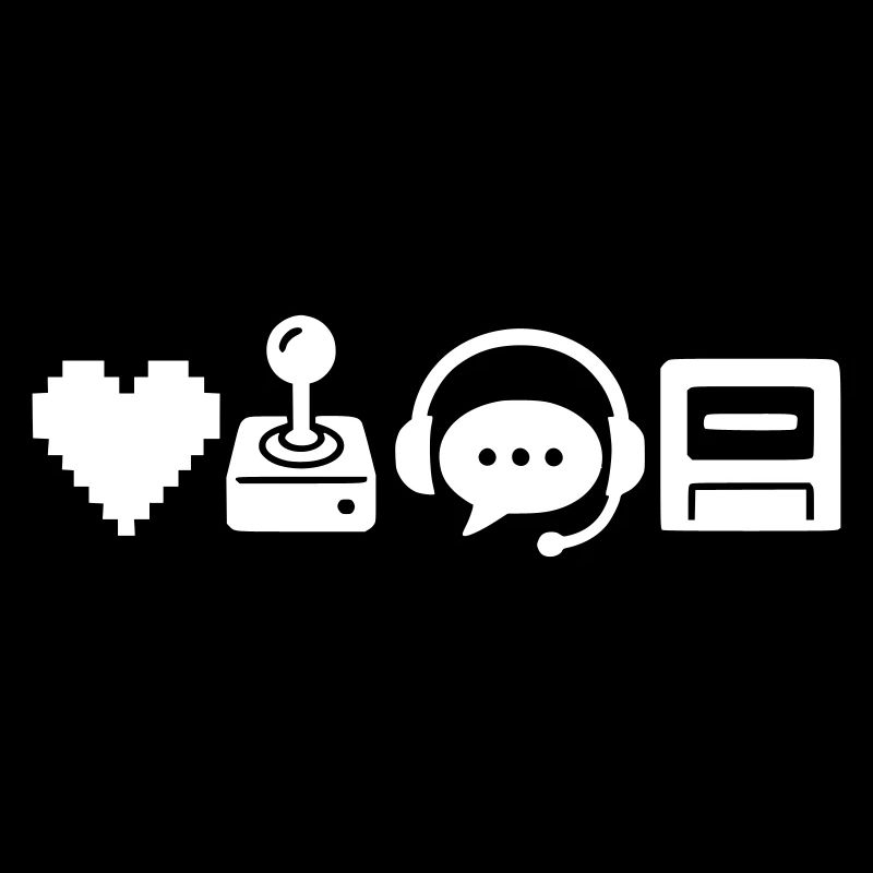 Joystick en forme de cœur Retro Pixel Icons