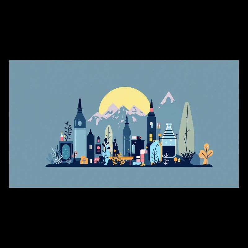 Sun City Skyline Illustration