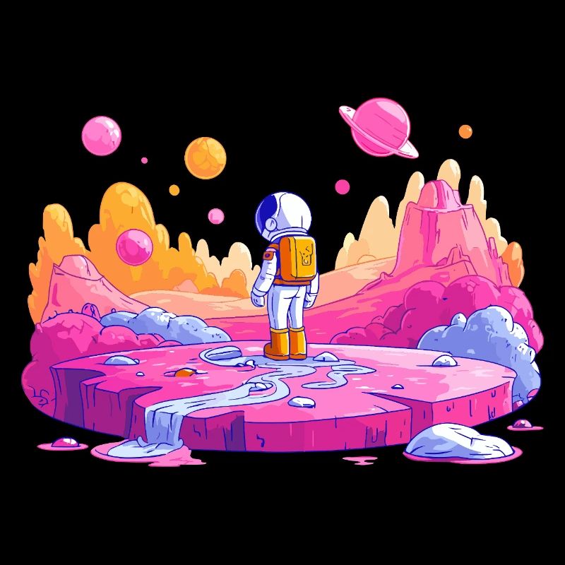 Astronaute de la planète néon