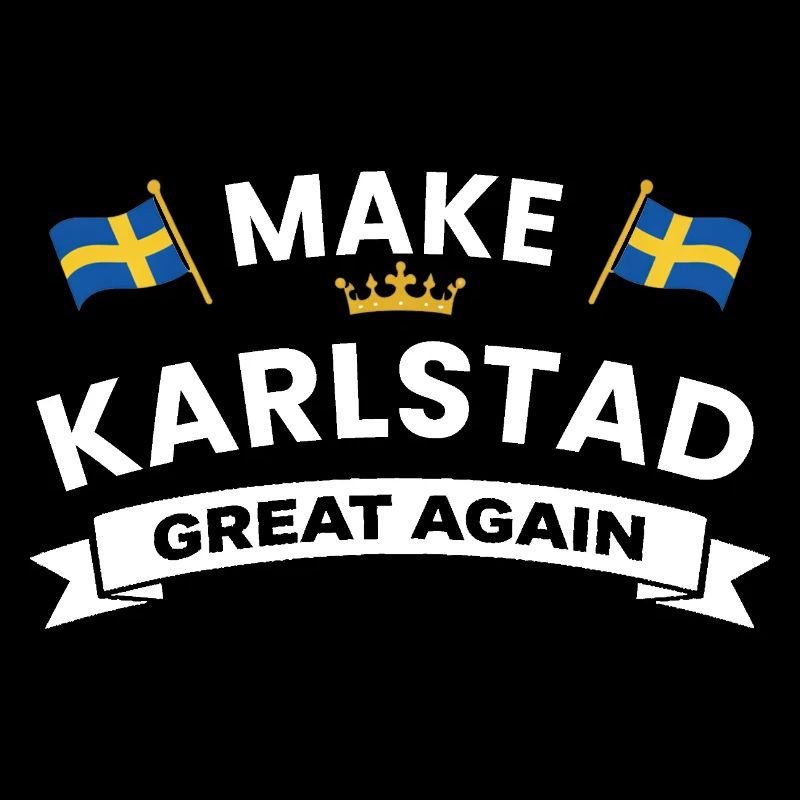 Karlstad Stor, encore une fois – drapeau et couronne