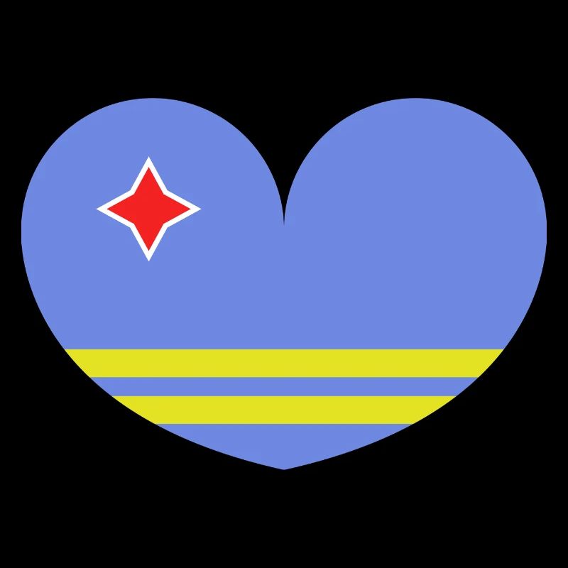 Cœur du drapeau d’Aruba