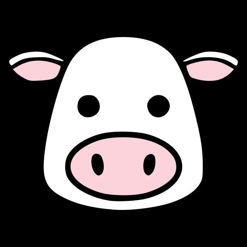 Mignonne Tête de Vache Visage Vector de la BD