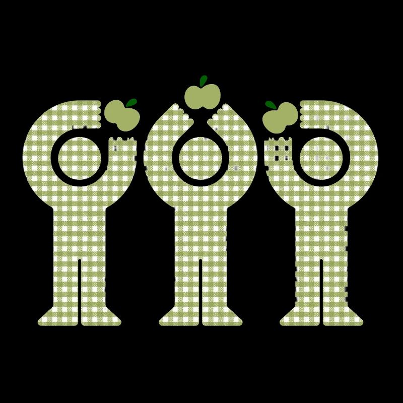 Green Gingham Minis Apfelfiguren