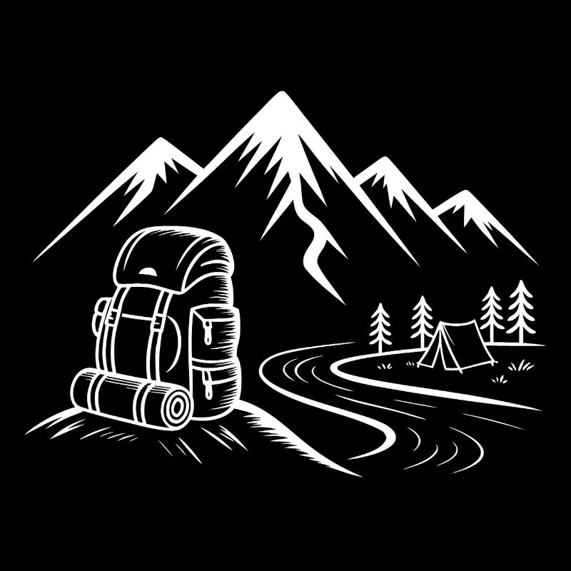 Aventure de randonnée sur un sentier de montagne