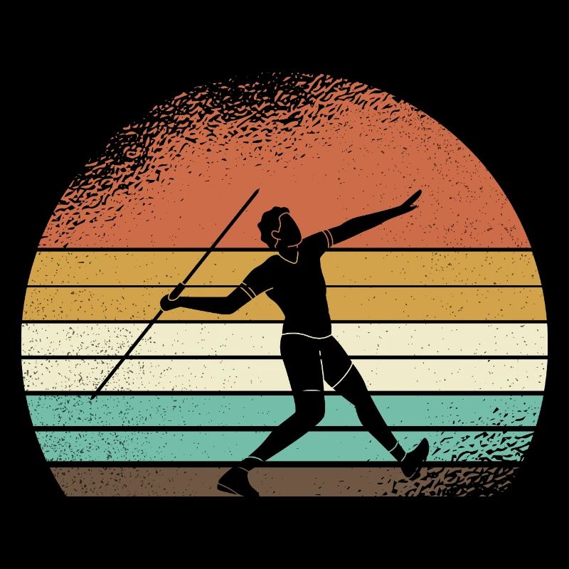 Silhouette rétro du Ski au coucher de soleil