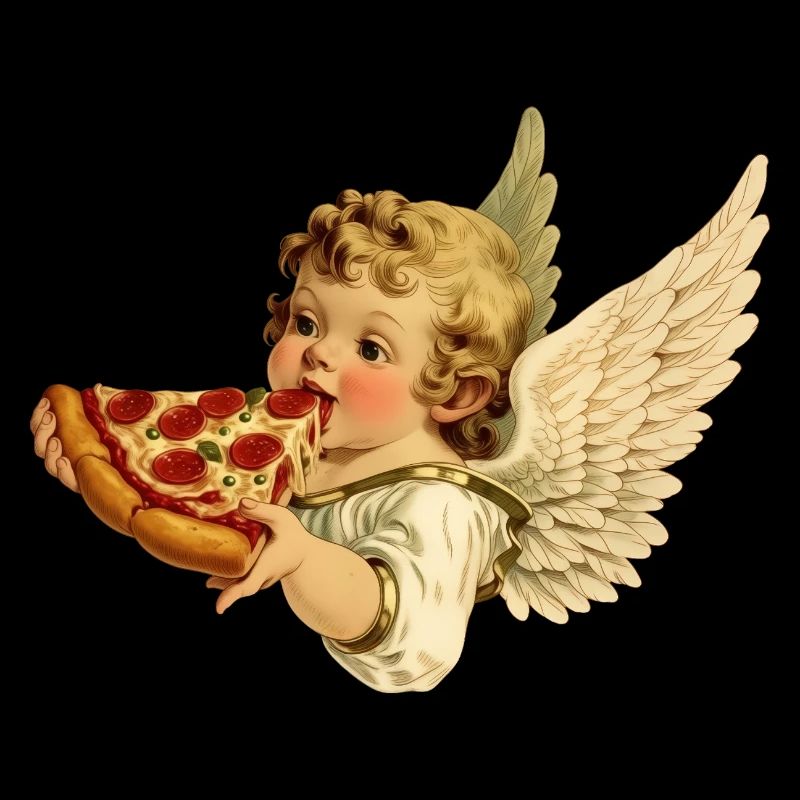 Pizza Cherub – Angel with Pepperoni