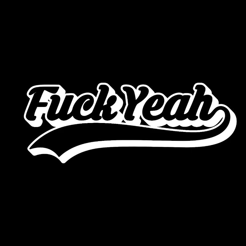 Retro Style 'Fuck Yeah' Script