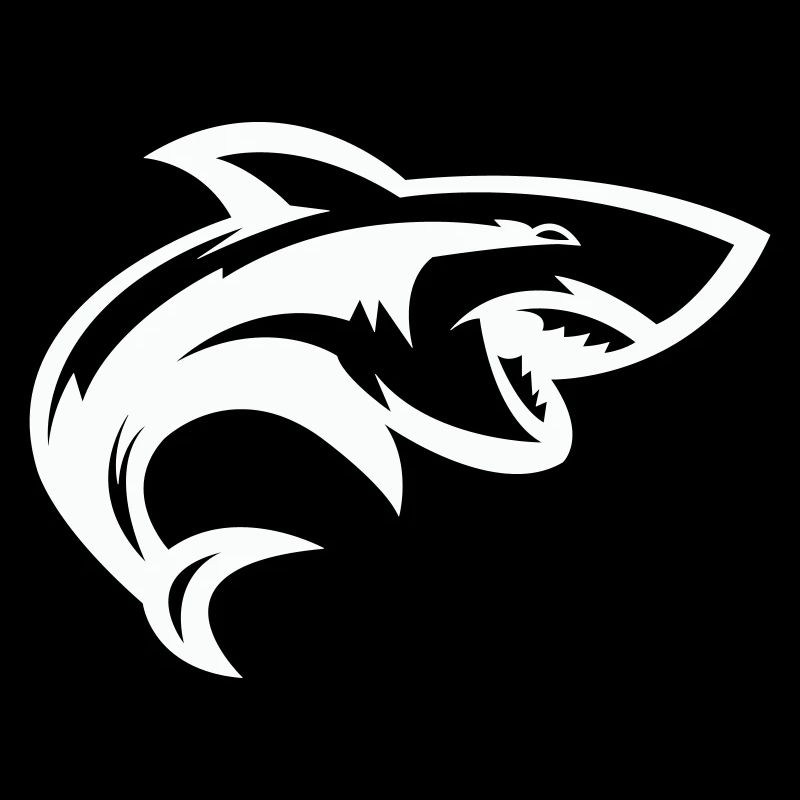 Stylized shark head