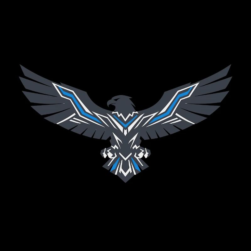 Geometrisch Adler Blau