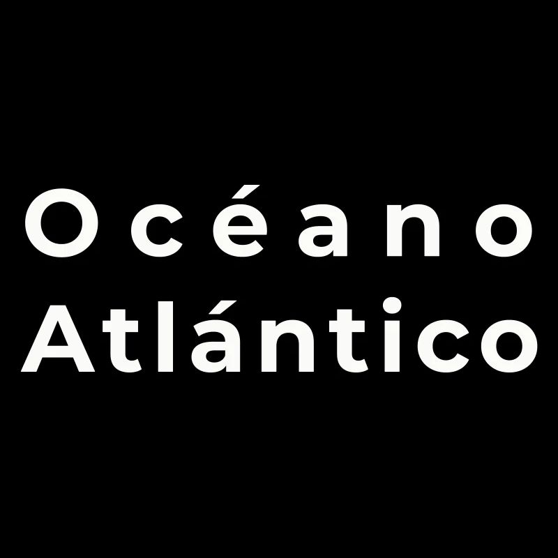 Océan Atlantique Typographie Marine