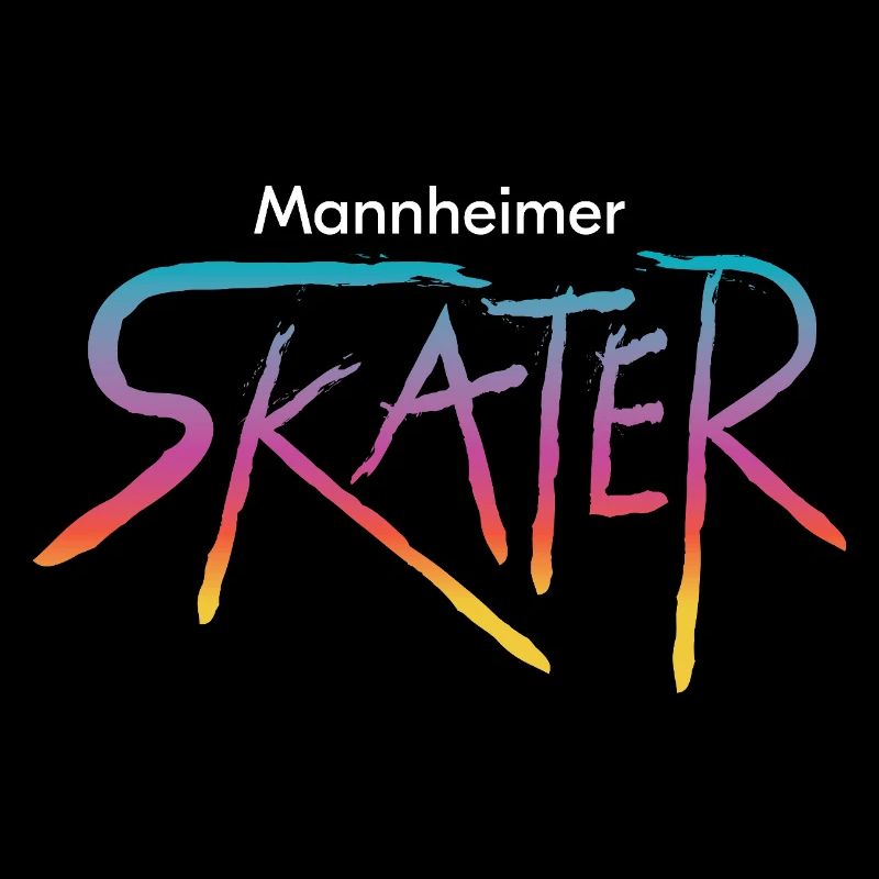 Skater Retro Colorful Gradient Script Street Art