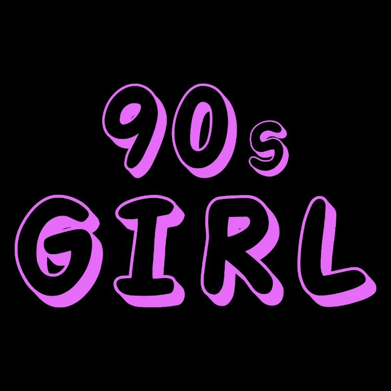 90er Mädchen Vintage-Retro-Pink-Typografie