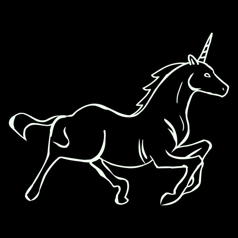 Tracé linéaire licorne en cours