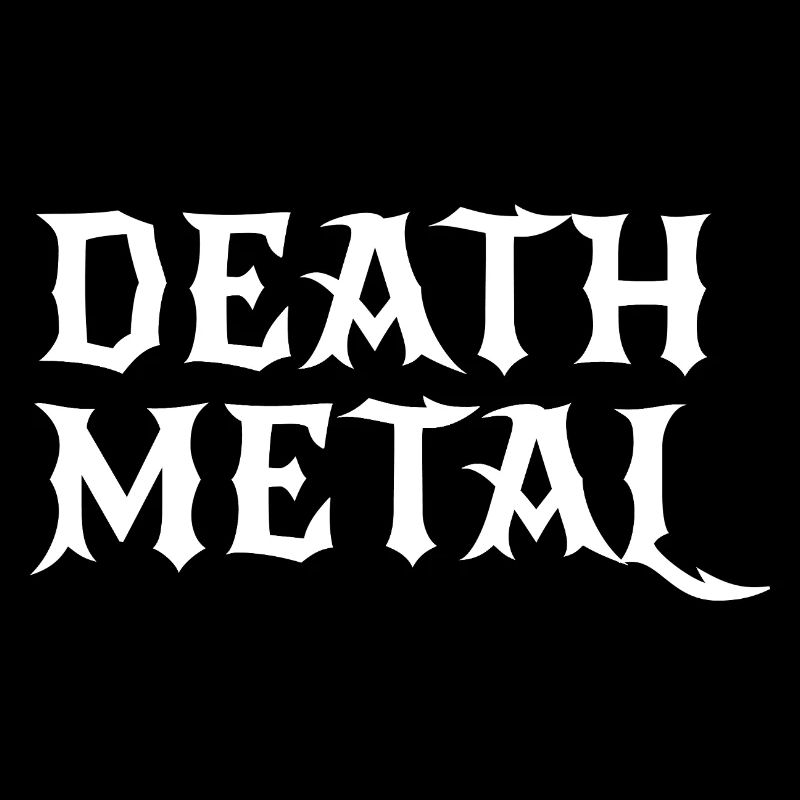 Death Metal Gothic Typografie