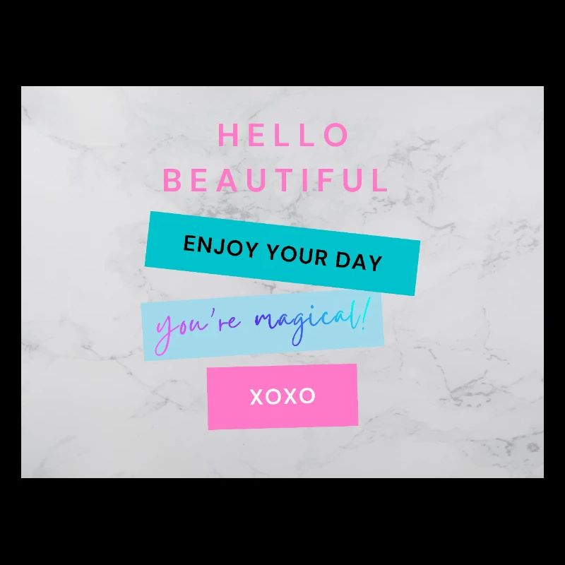HELLO BEAUTIFUL Positive Aesthetic motivation
