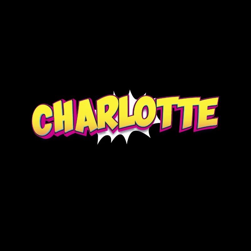 Charlotte Custom Name Comic Book Style Pop Art,
